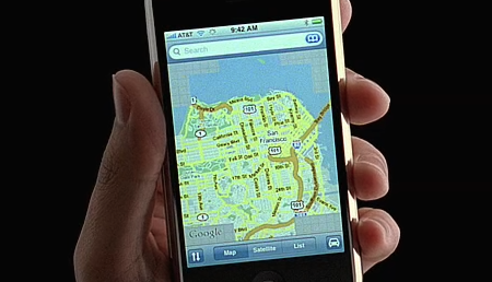 Google map loading on the iPhone